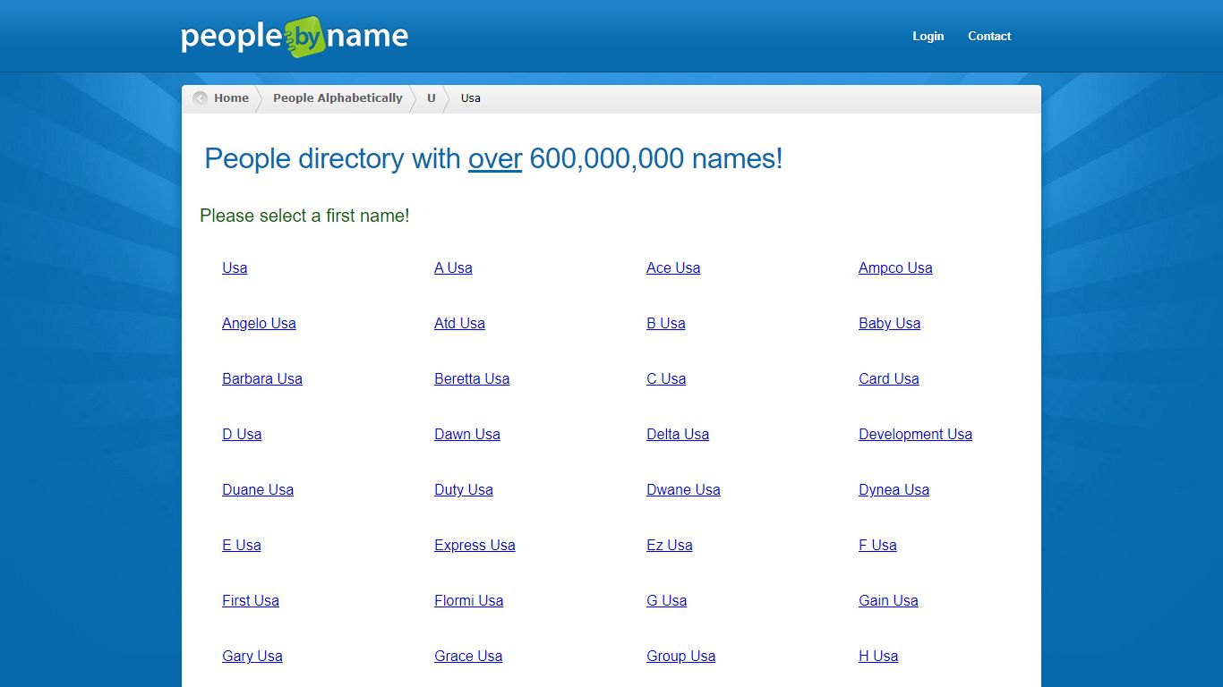 People directory - Last Names - Usa